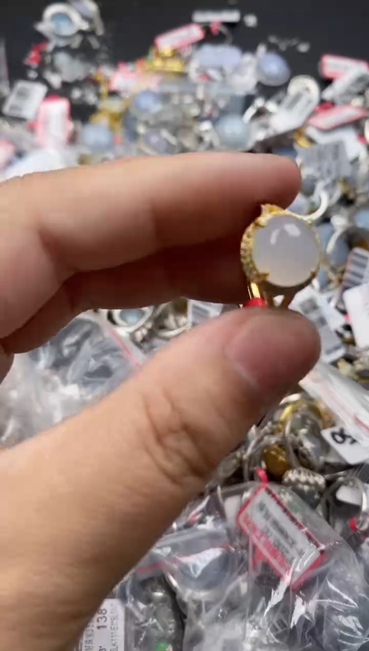 银S925镶嵌戒指翡翠999999   7