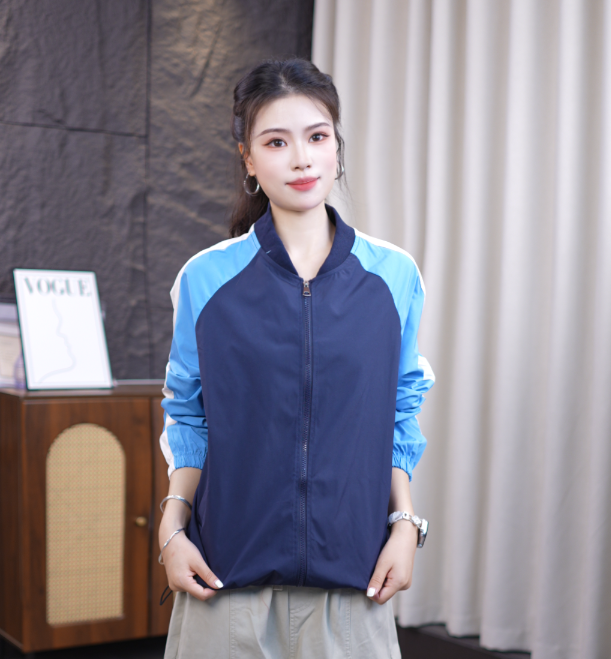 【撞色外套】秋冬新款宽松时尚休闲显瘦拼接撞色设计百搭外套女
