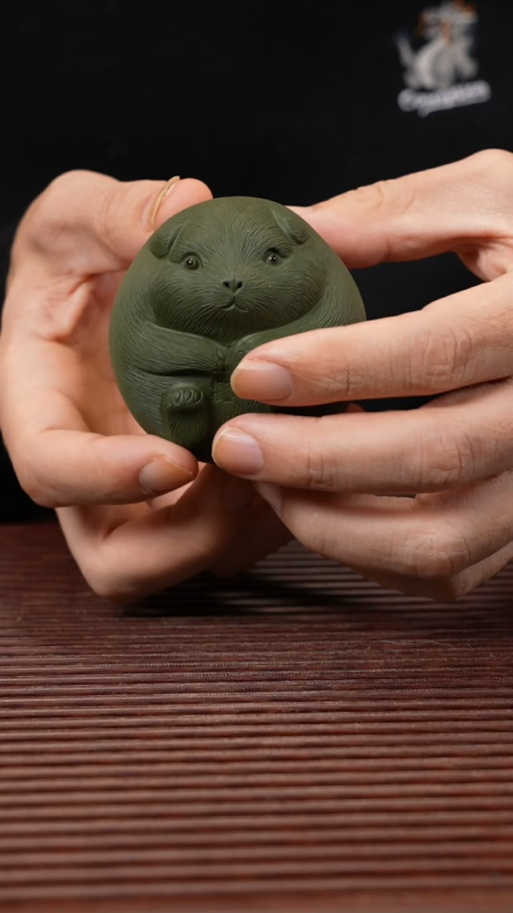 【闪购商品】紫砂茶宠绿泥仓鼠