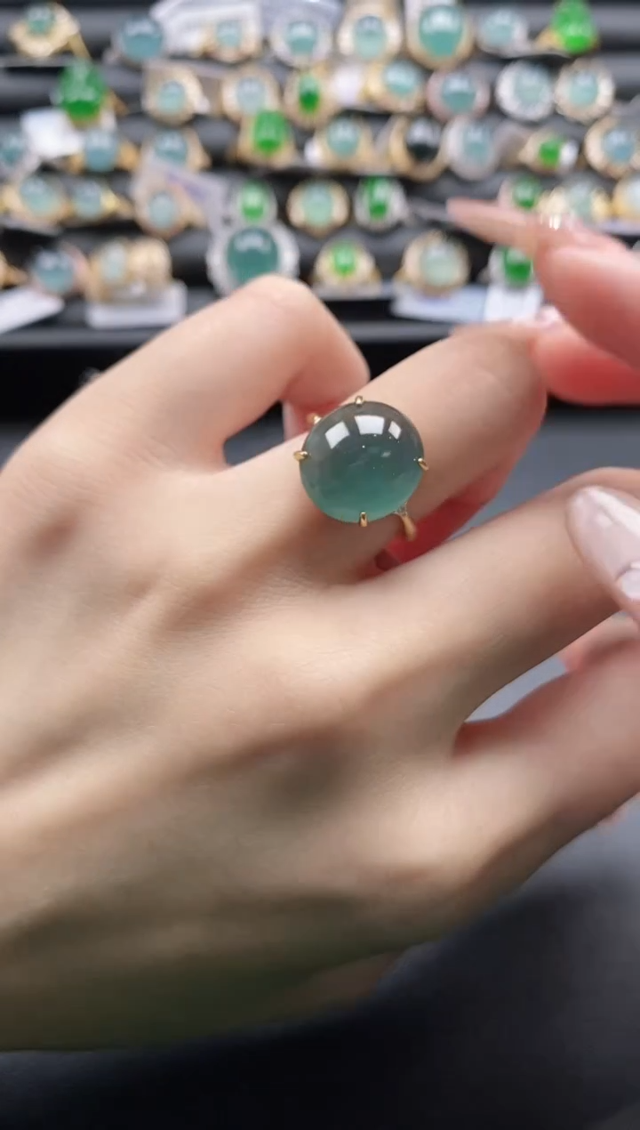 【闪购商品】翡翠戒指银S925镶嵌1111