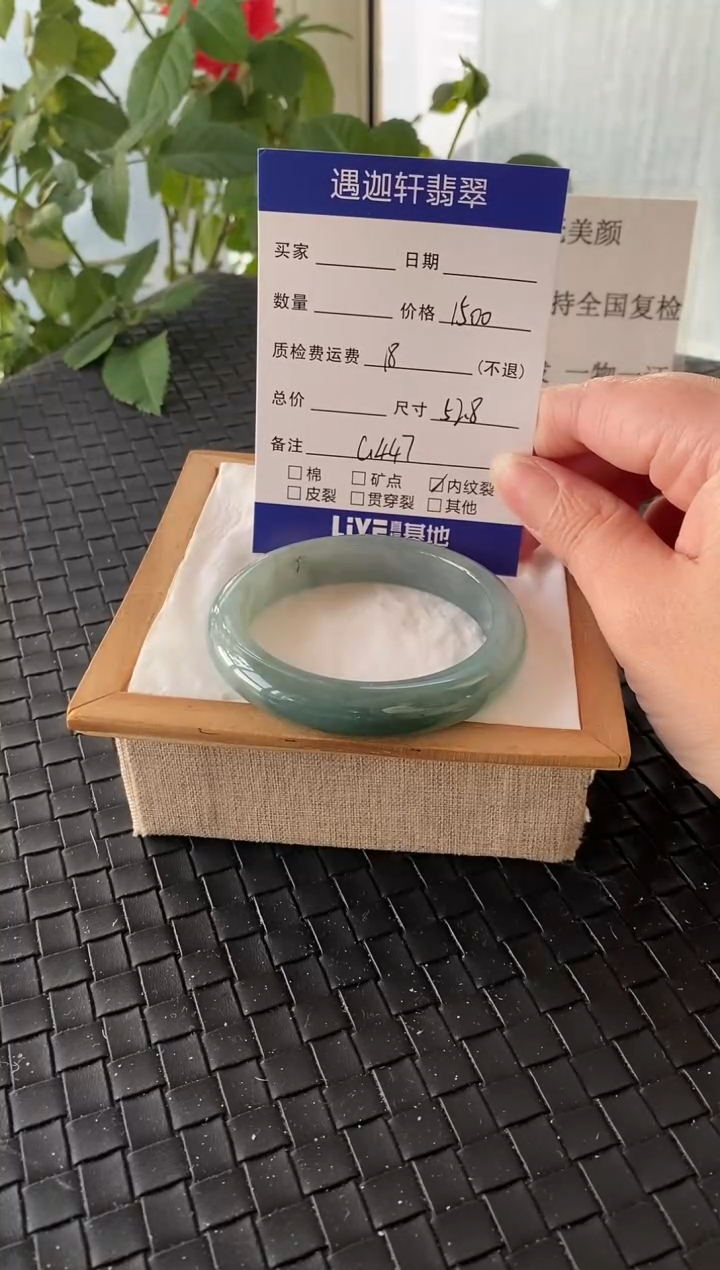 未镶嵌手镯翡翠52.8圈口 G447编码