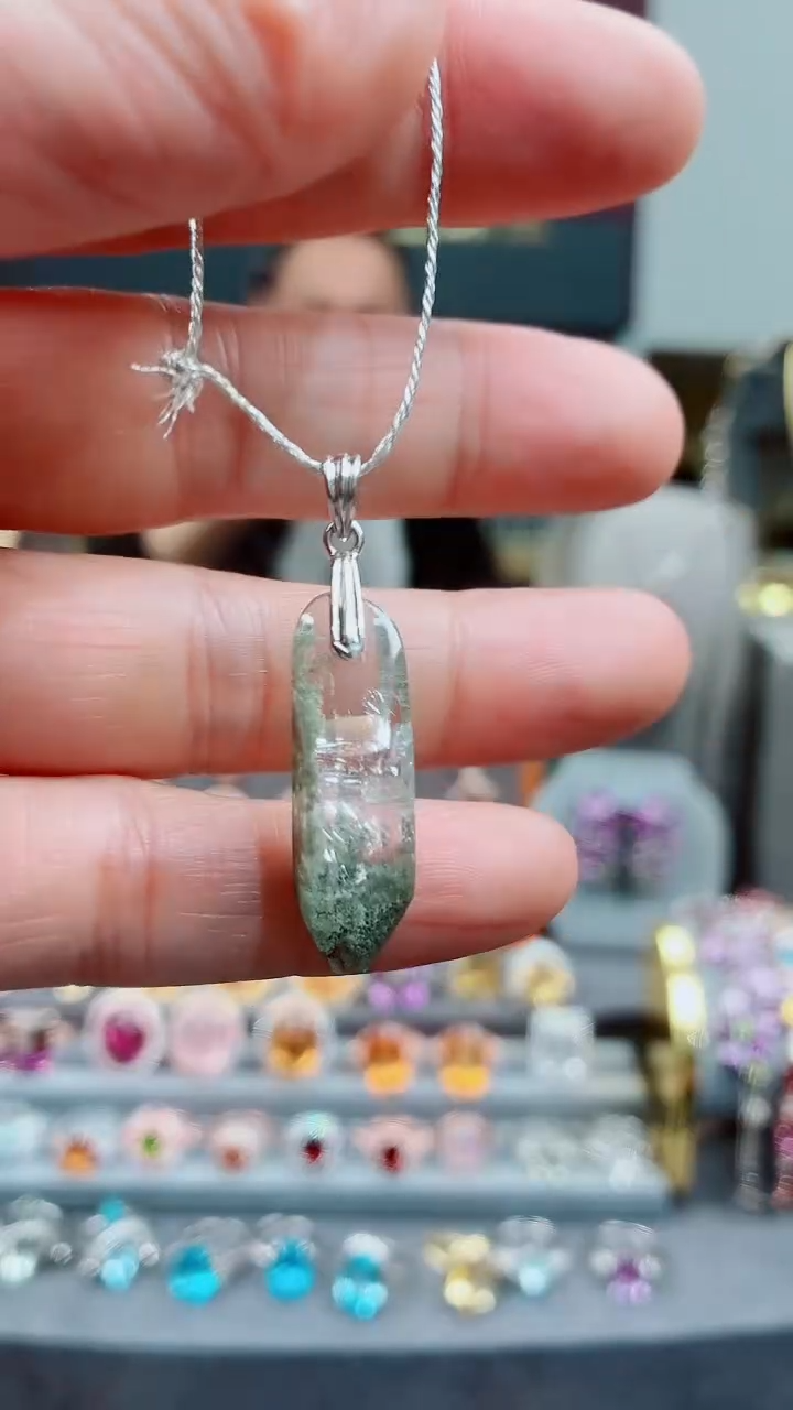 吊坠(不含链)银S925镶嵌水晶柒*水晶吊坠 不含链