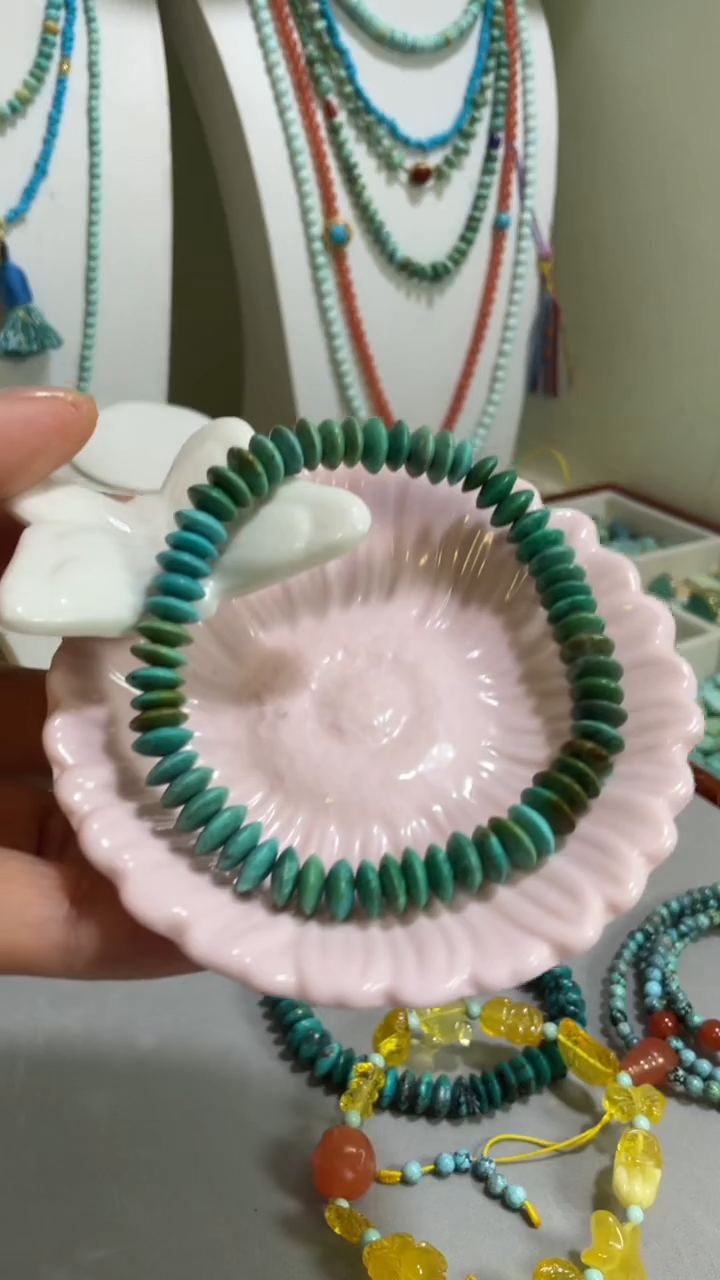 蜜蜡未镶嵌珠宝奇石8mm飞碟款手串