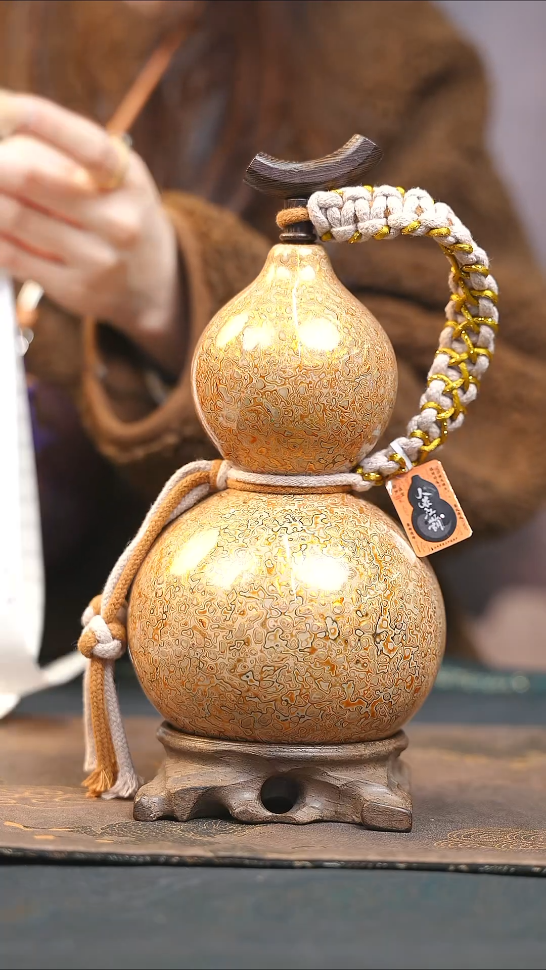 【闪购商品】XF210漆艺酒葫芦不包手串及旋转底座