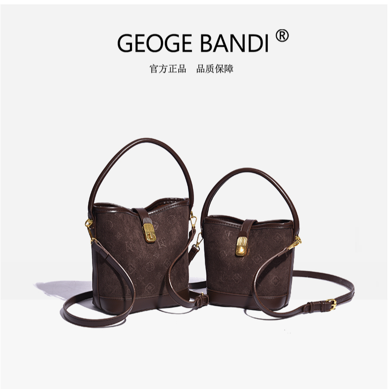 非凡轻奢#法式水桶包单肩款斜挎包女包复古手提包包肩包5033