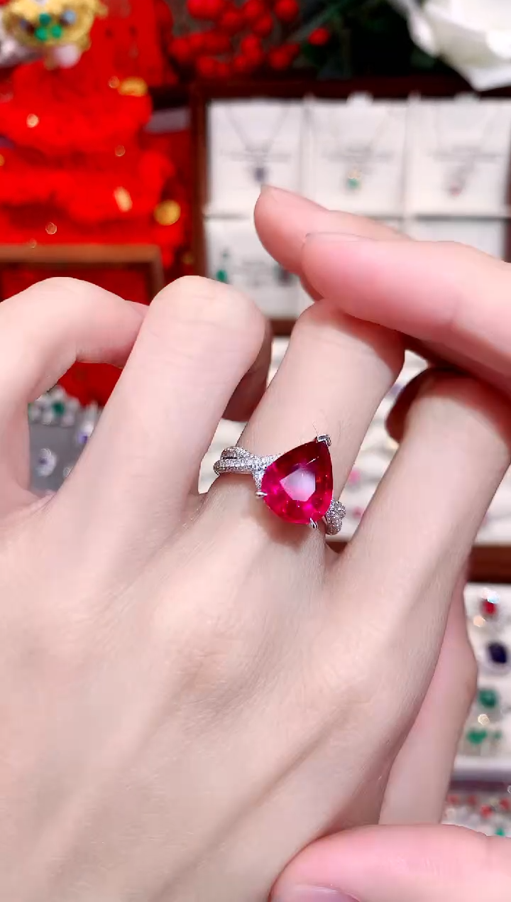 【闪购商品】碧玺戒指18K金镶嵌3.52ct/天然宝石/七天无理由