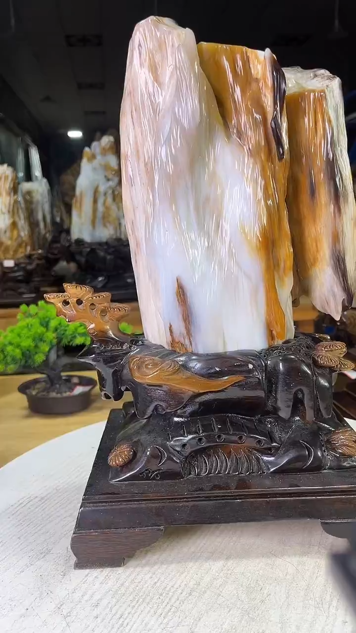 未镶嵌珠宝奇石硅化玉950