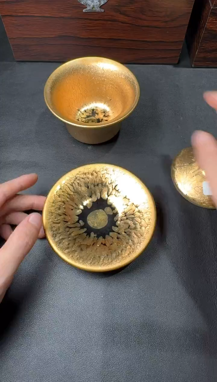 茶盏李英金油滴盖碗152