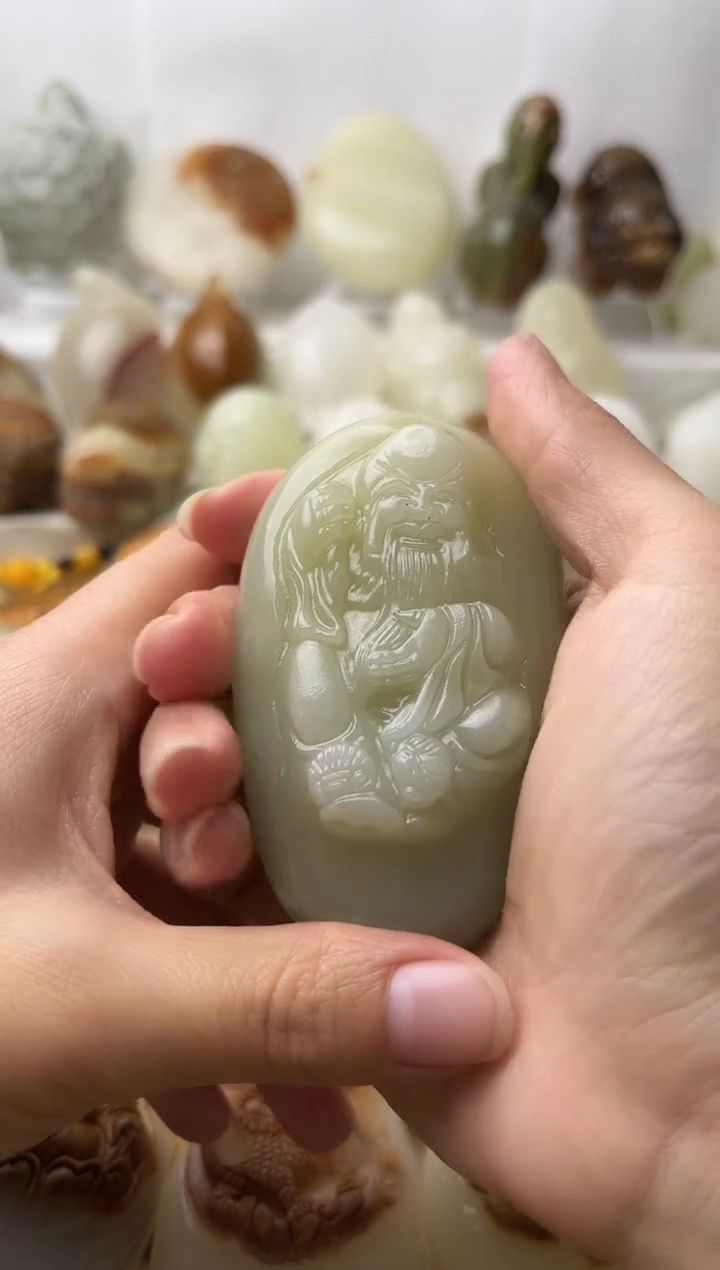 石材古青石棉纹正常不退换寿星