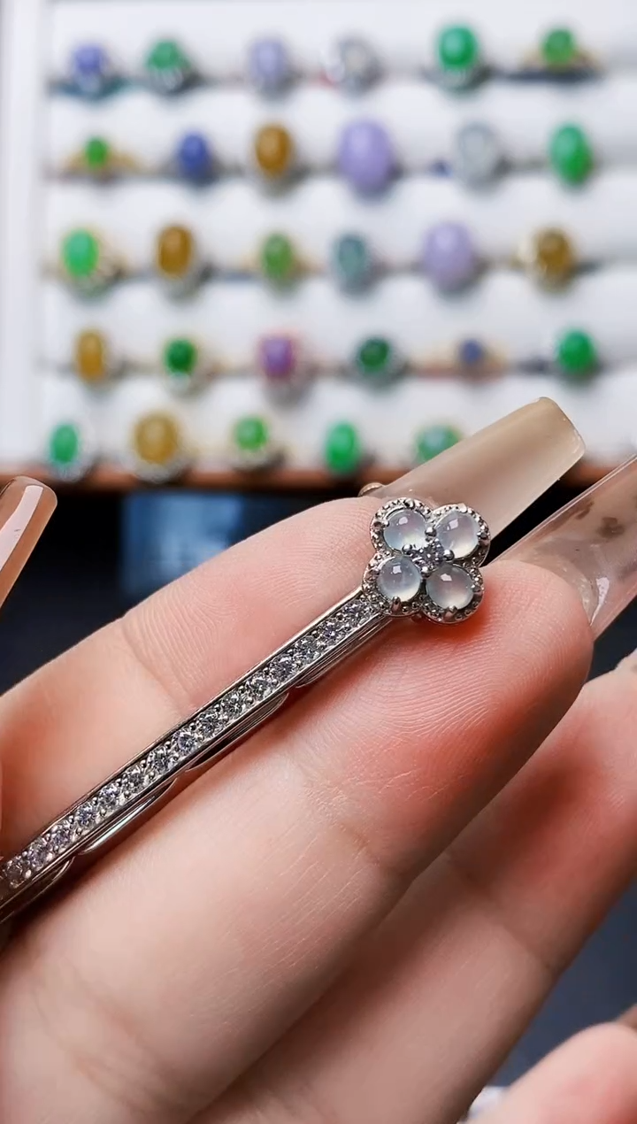 银S925镶嵌戒指翡翠0471