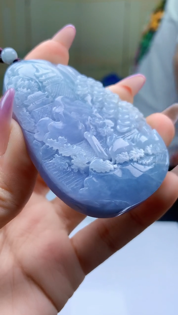 【闪购商品】定制翡翠未镶嵌4812ty-毛货挂件24