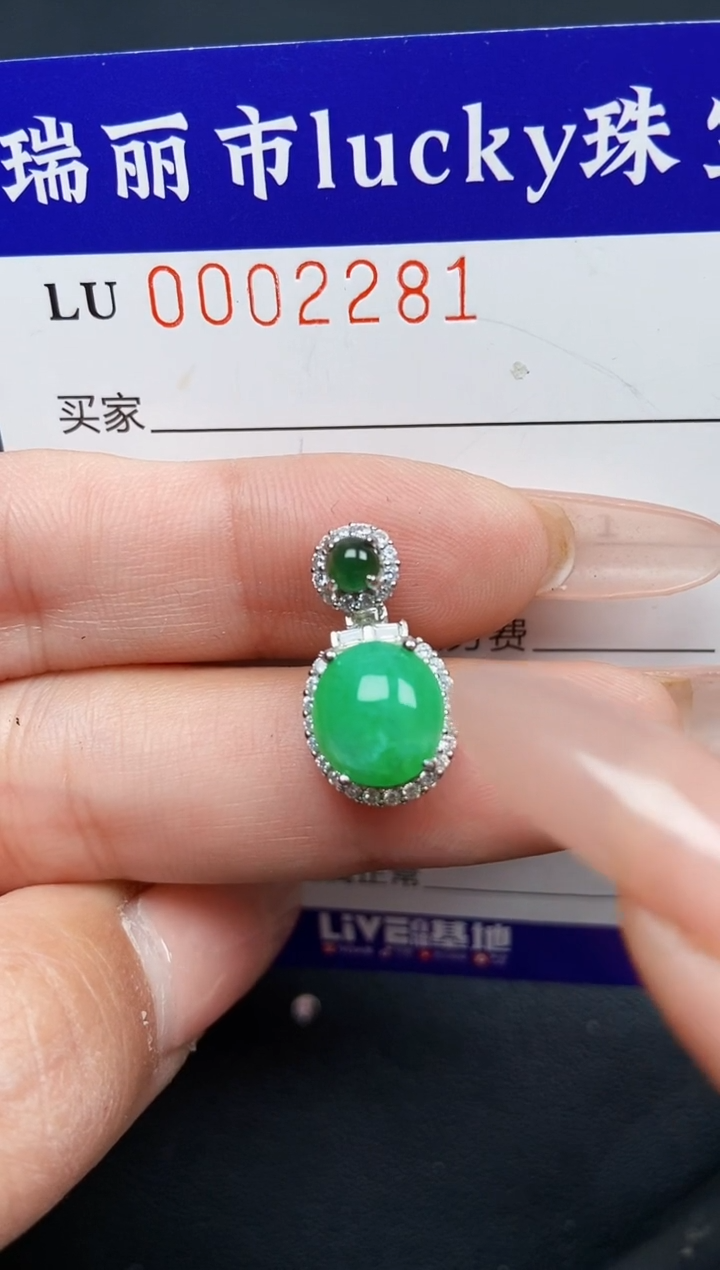 【闪购商品】翡翠颈饰银S925镶嵌2281