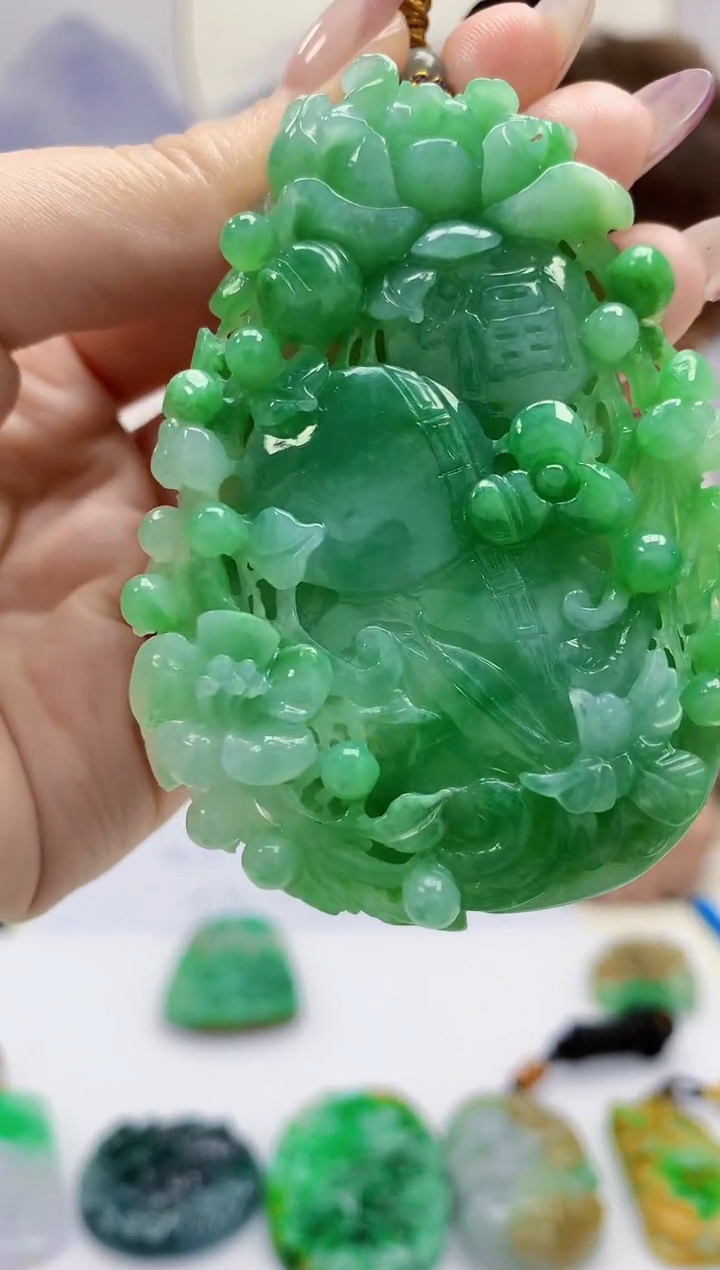 定制翡翠未镶嵌4868jw-毛货挂件69