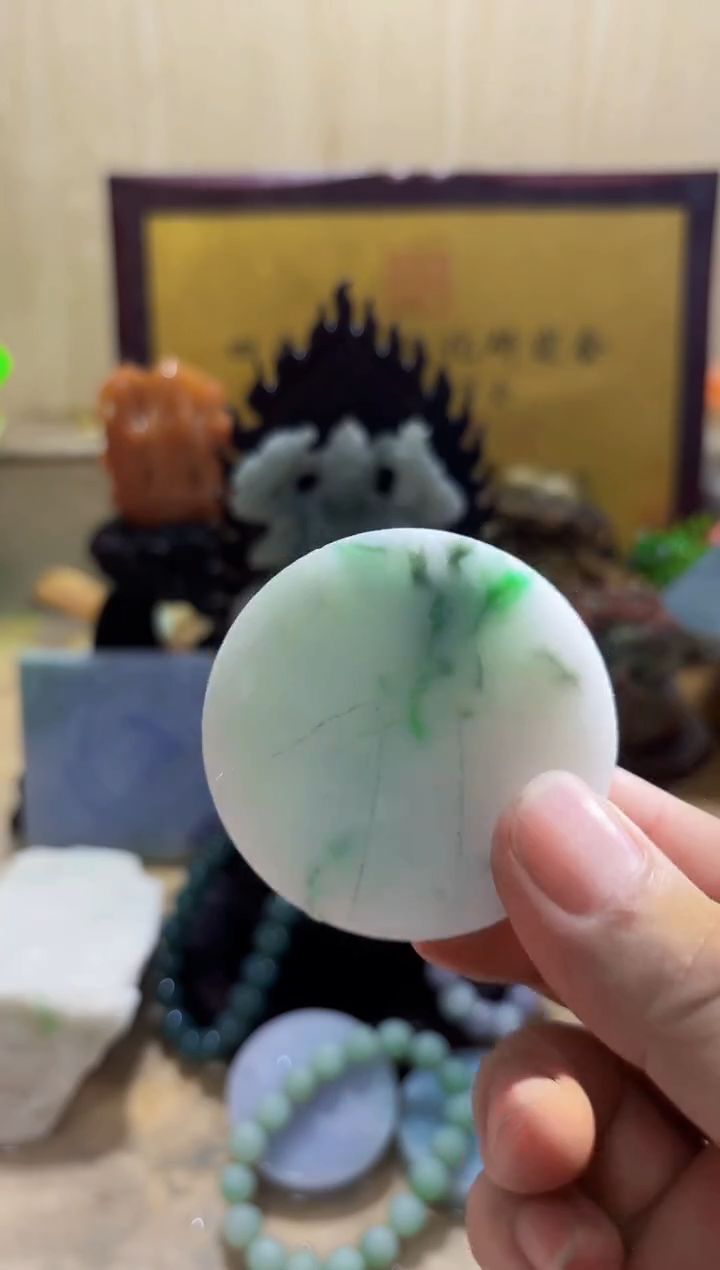 未镶嵌挂件翡翠A货常星5054