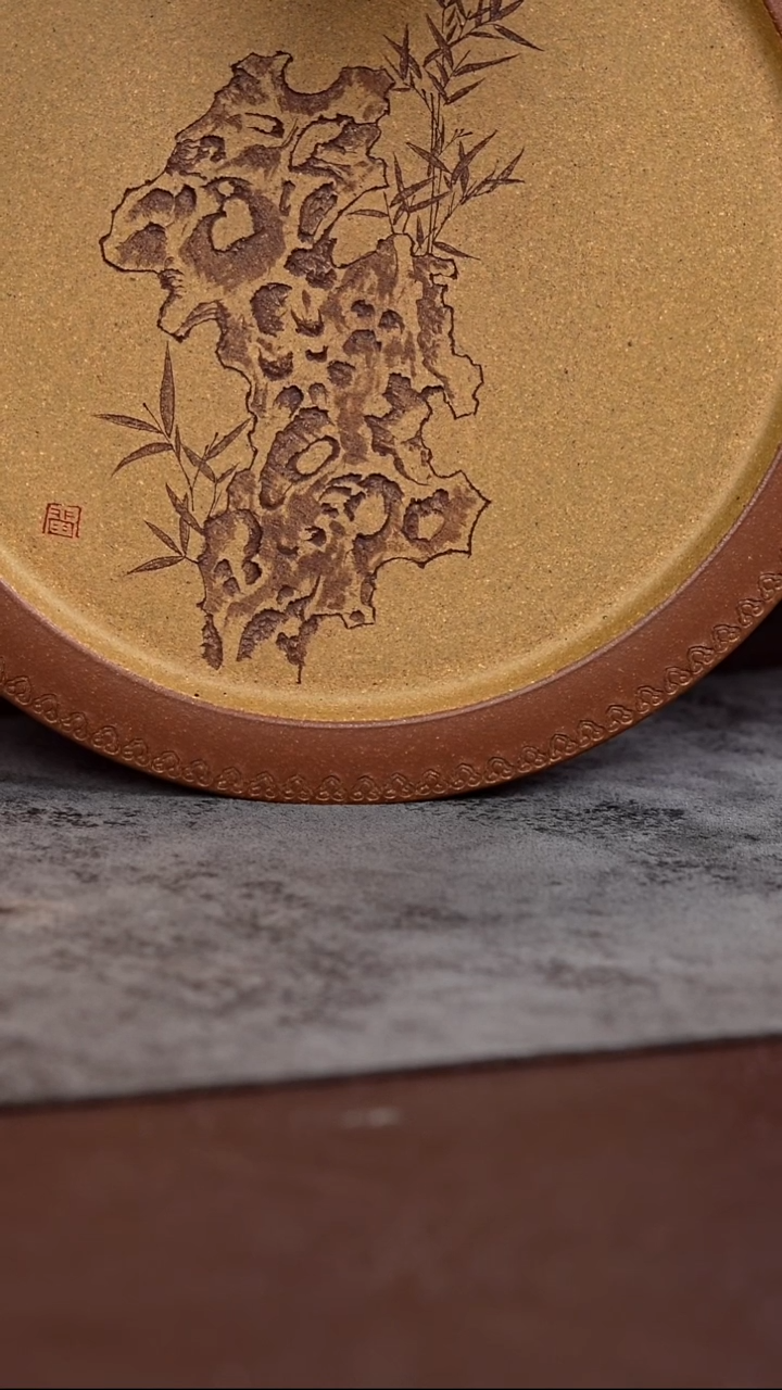 茶杯紫泥太湖石壶承