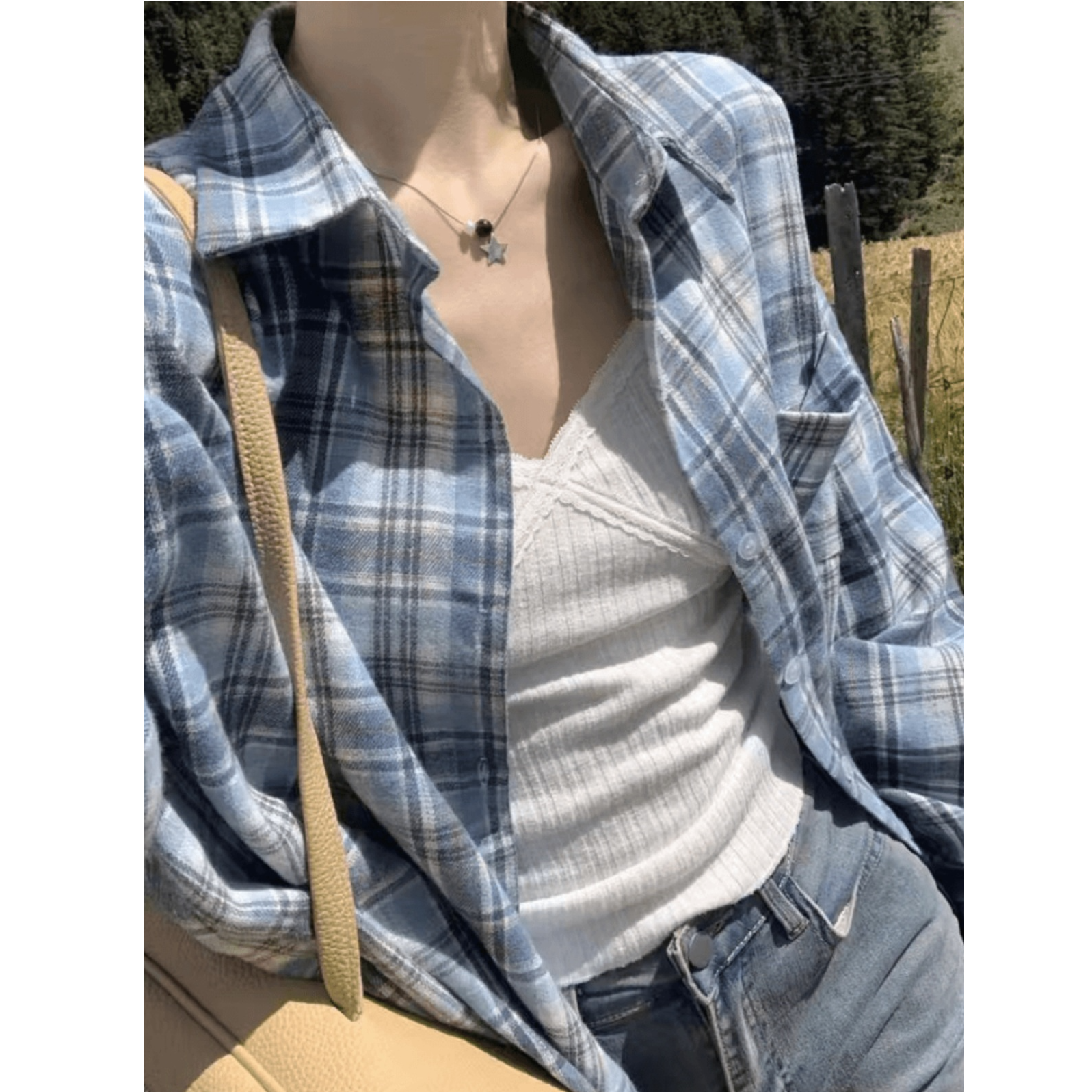 秋季格子衬衫女韩版慵懒时尚宽松显瘦百搭开衫休闲外套女装设计感