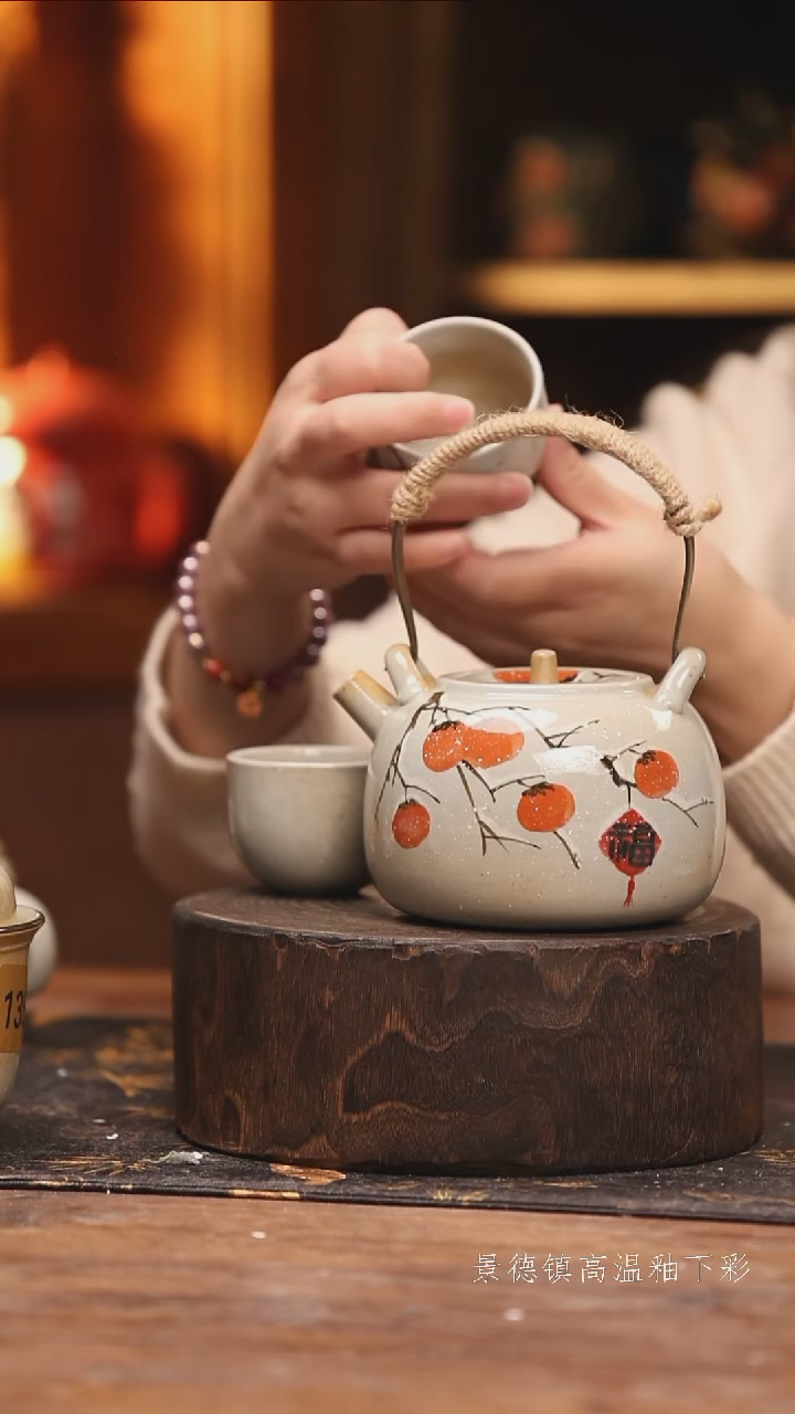 陶瓷景德镇高温釉下手绘陶瓷@L830@