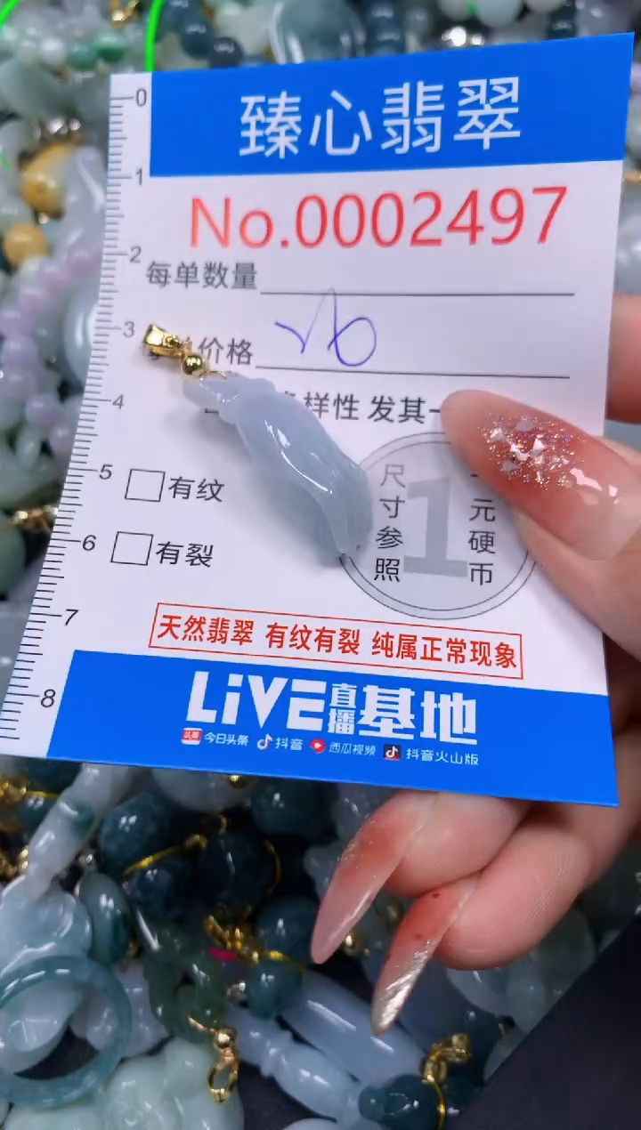 翡翠未镶嵌颈饰含绳000