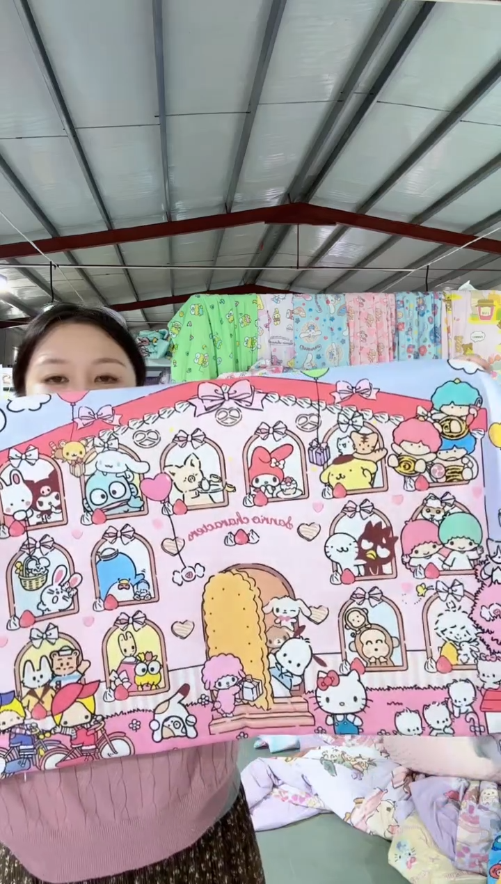 小房子合集48*74绒枕套 一对