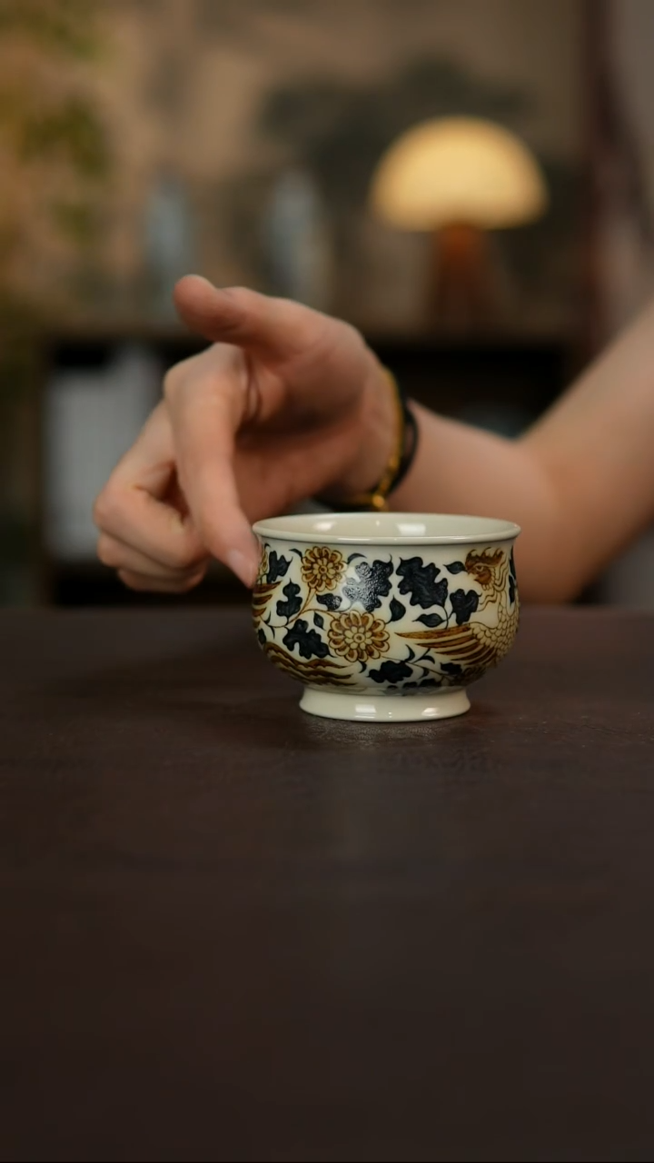 杯景德镇陶瓷杯碗柴烧多人