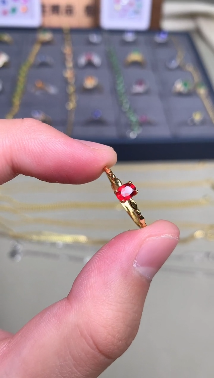 【闪购商品】蓝宝石戒指银S925镶嵌戒指