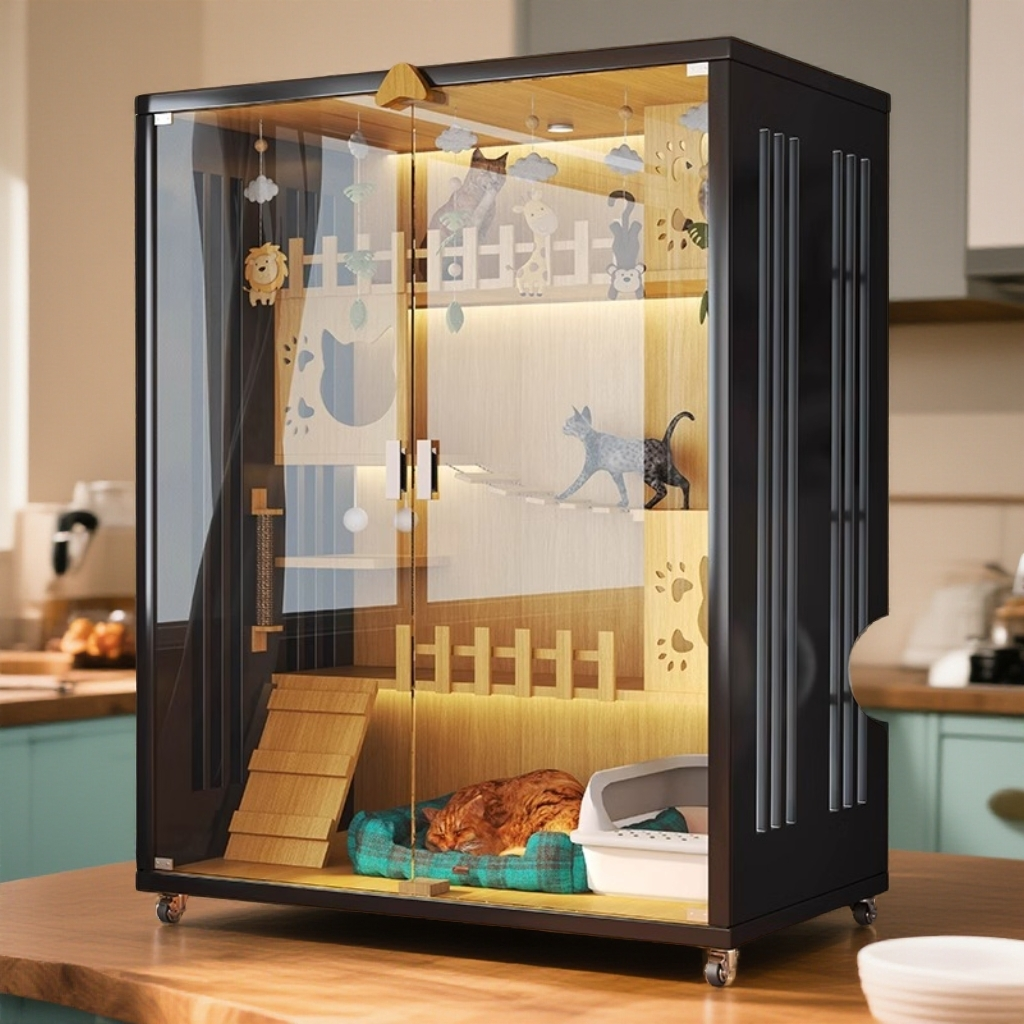 猫别墅家用室内猫窝冬季保暖环保实用家宠物猫爬架实用型猫屋猫柜