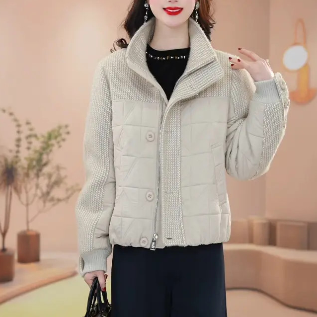 （运费补贴）冬季新款时尚气质洋气显瘦百搭休闲立领短款女棉服外套