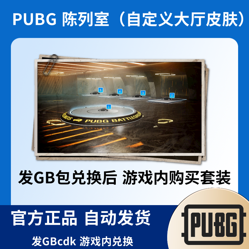 Steam绝地求生PUBG皮肤陈列室自定义大厅皮肤CDK兑换码【发GB包】