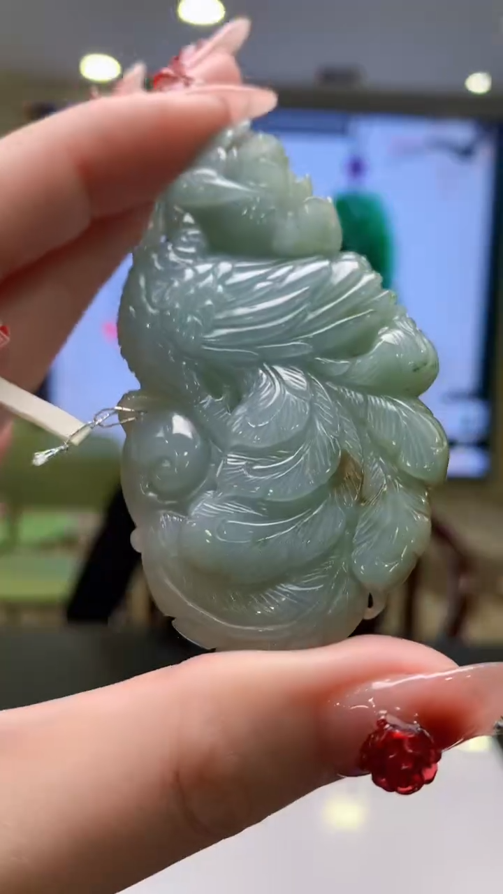 【闪购商品】定制翡翠未镶嵌1026ry-毛货挂件11