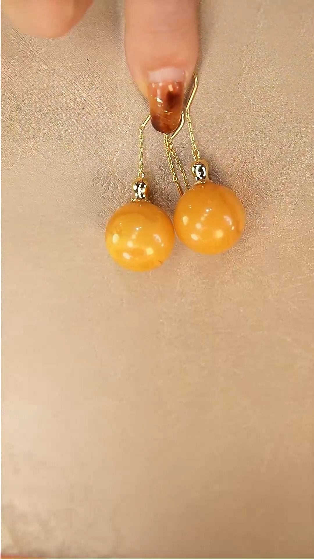 【闪购商品】琥珀耳饰银S925镶嵌耳饰