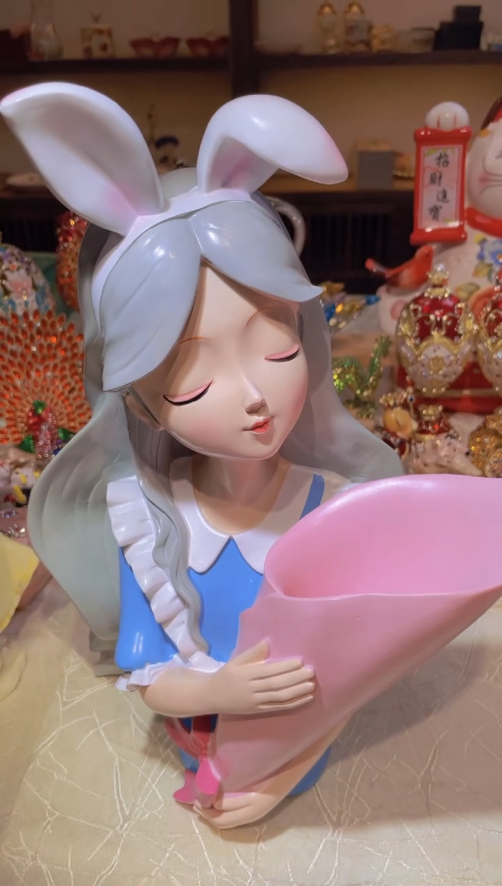 【闪购商品】茶宠木制摆件兔子小姐好看捡漏带走