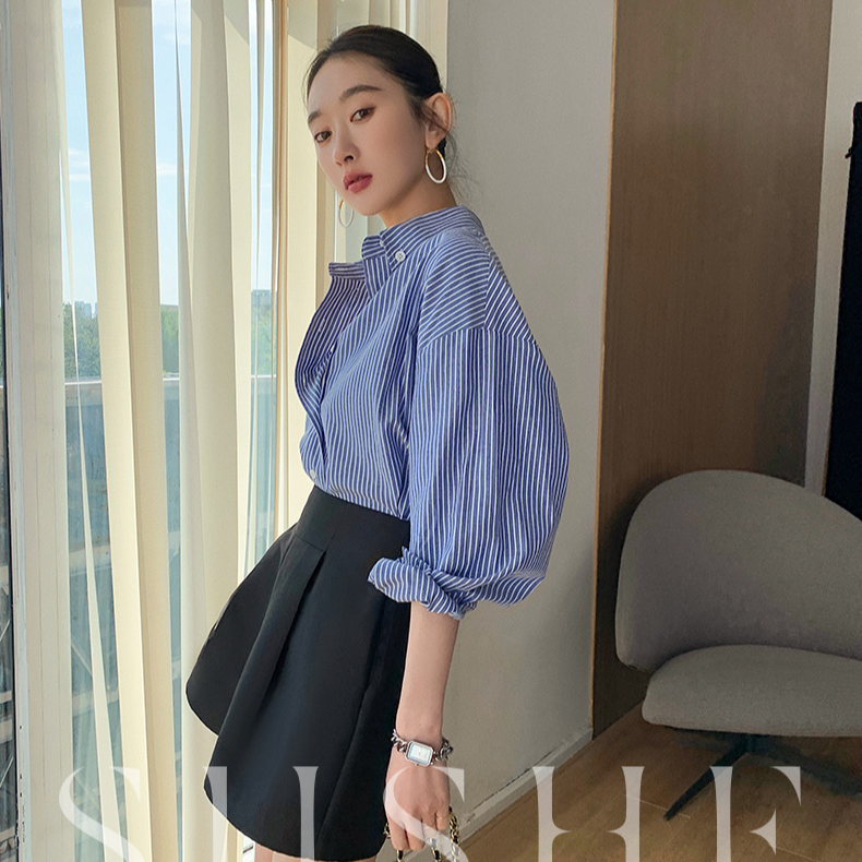 束皙/SUSHE 经典摩登时髦精B备双色高腰显瘦竹竿腿夏日休闲短裤女