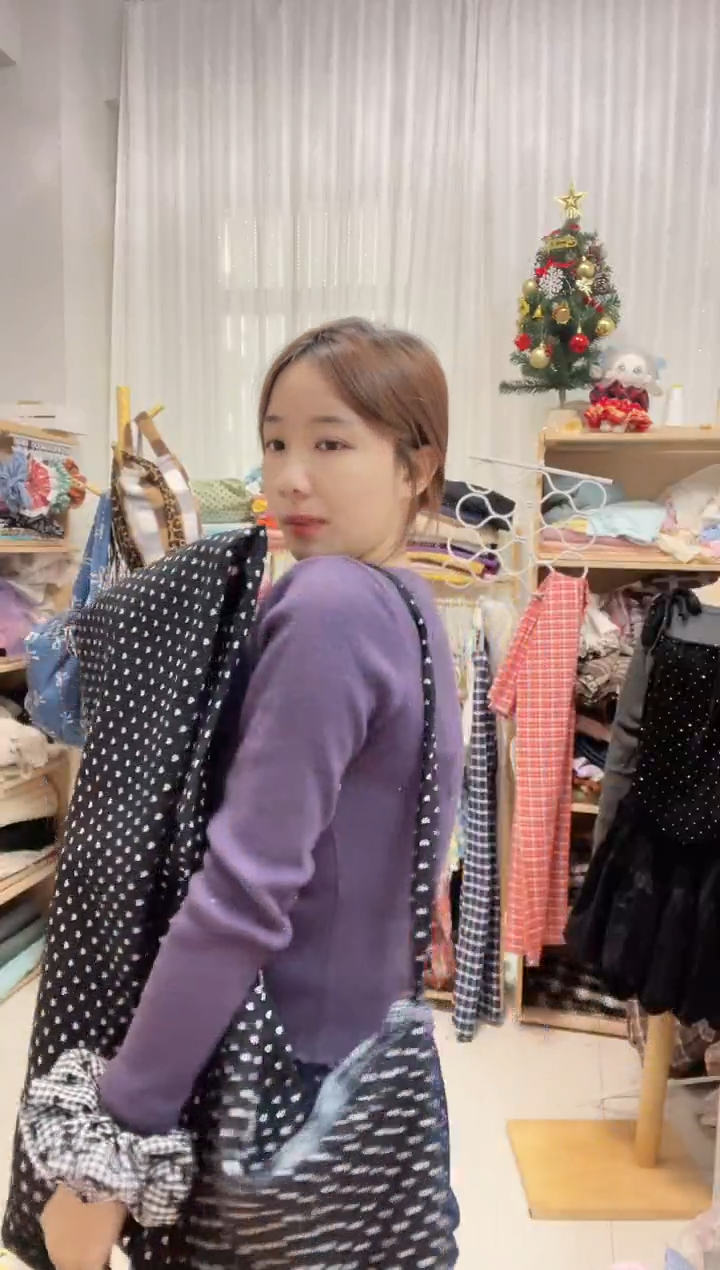 棉1米黑底白爱心盐缩纯棉布