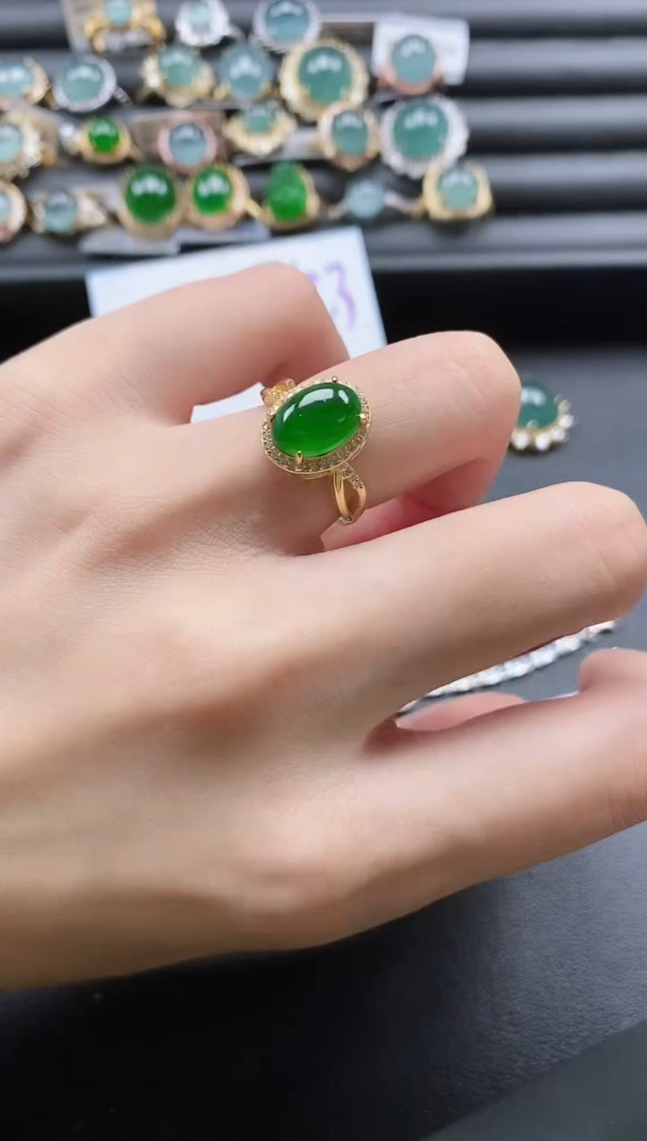 【闪购商品】翡翠戒指银S925镶嵌51151