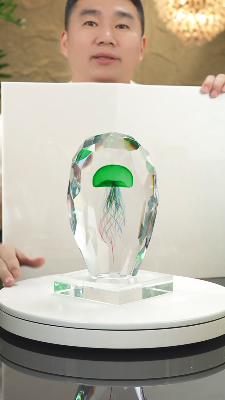 【闪购商品】摆件福利绿色切面水母摆件