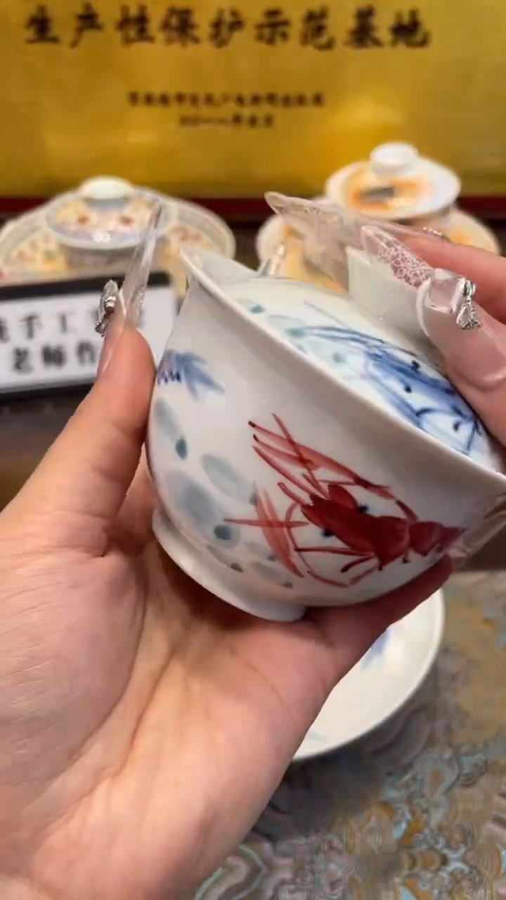 杯子瓷景德镇手工手绘陶瓷