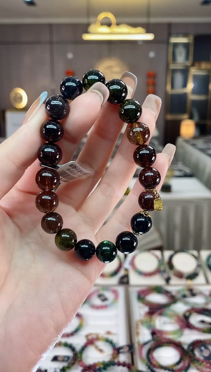 【闪购商品】碧玺单圈手串10mm+未镶嵌一物一证dan