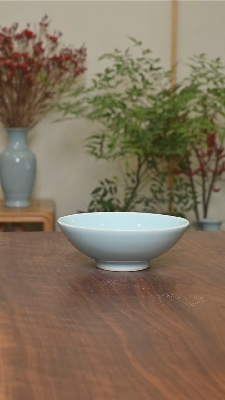 【闪购商品】其他#微瑕天青釉无款手拉碗