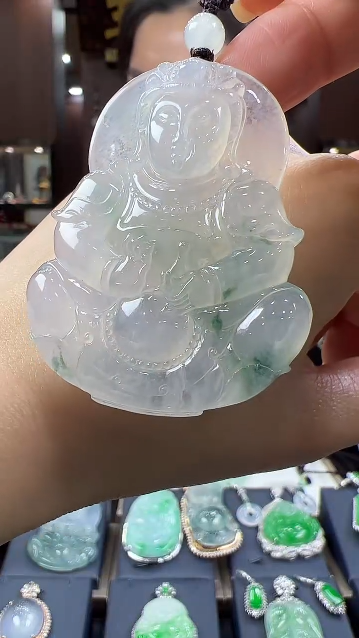 【闪购商品】翡翠挂件未镶嵌观音