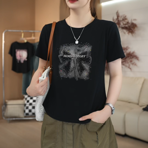 QC 619# 减龄遮肉 修身显瘦 短袖T恤