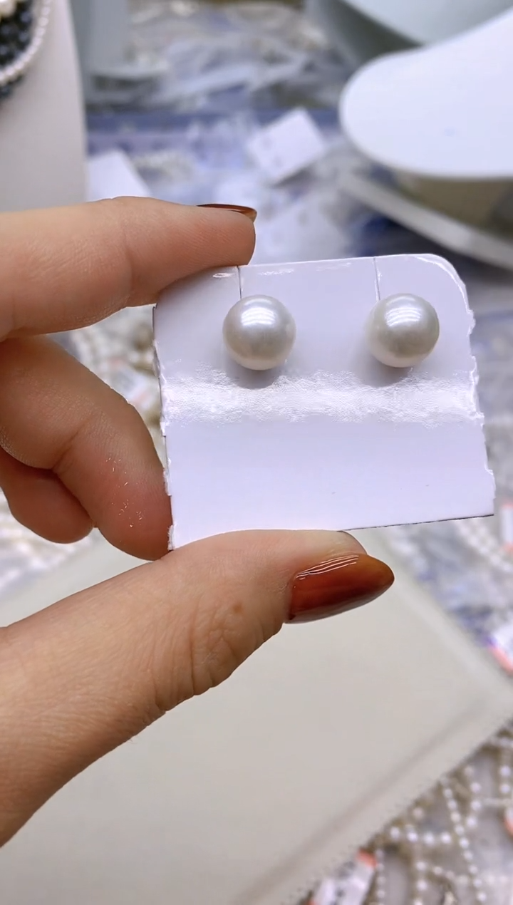 未镶嵌1淡水珍珠耳钉