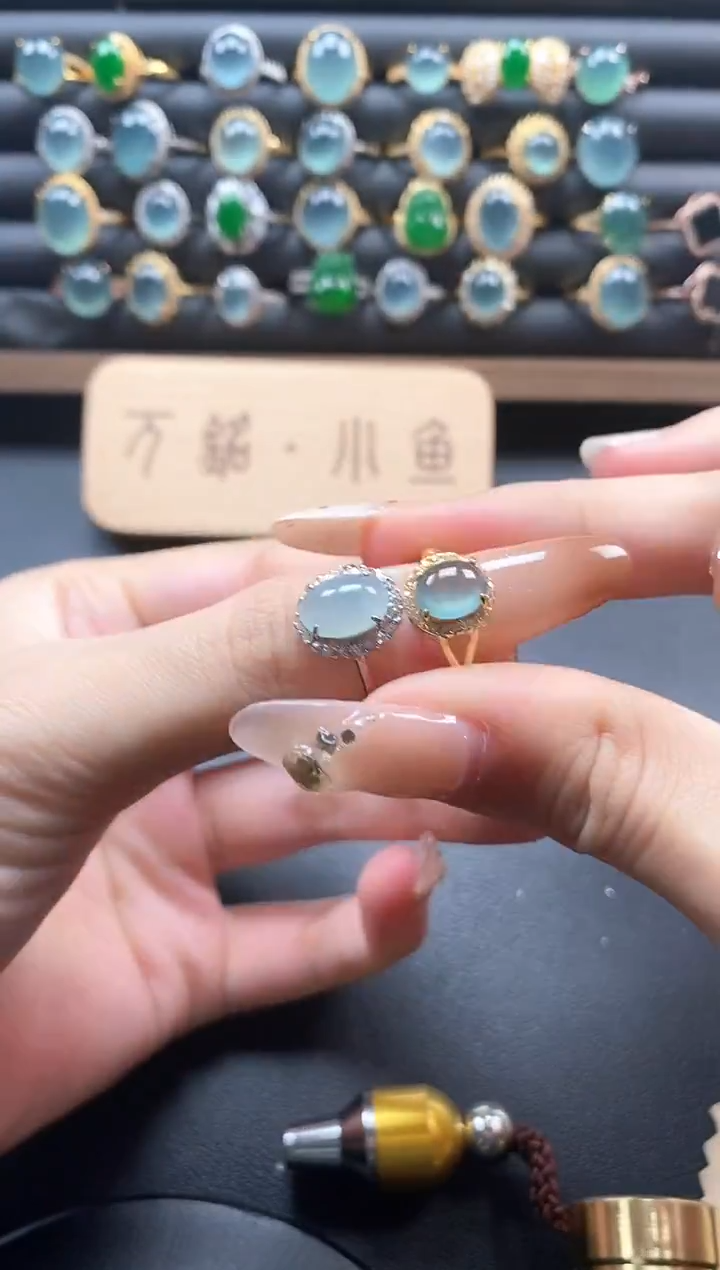 银S925镶嵌戒指翡翠51511