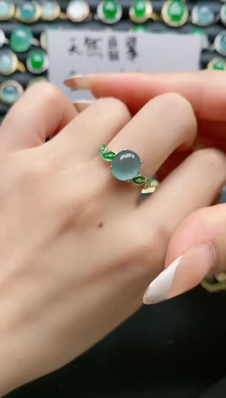 【闪购商品】翡翠戒指银S925镶嵌1111