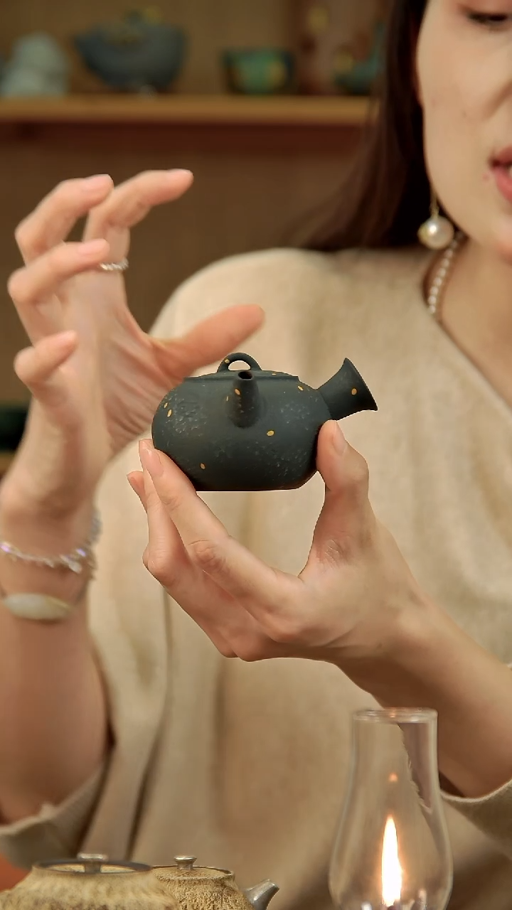 言野手作 初雪侧把壶