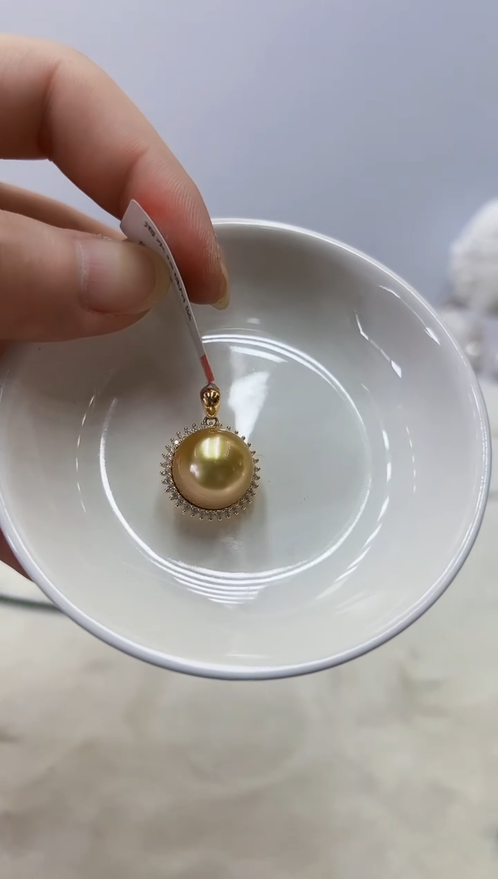 银S925镶嵌海水珍珠DA吊坠@@aq052