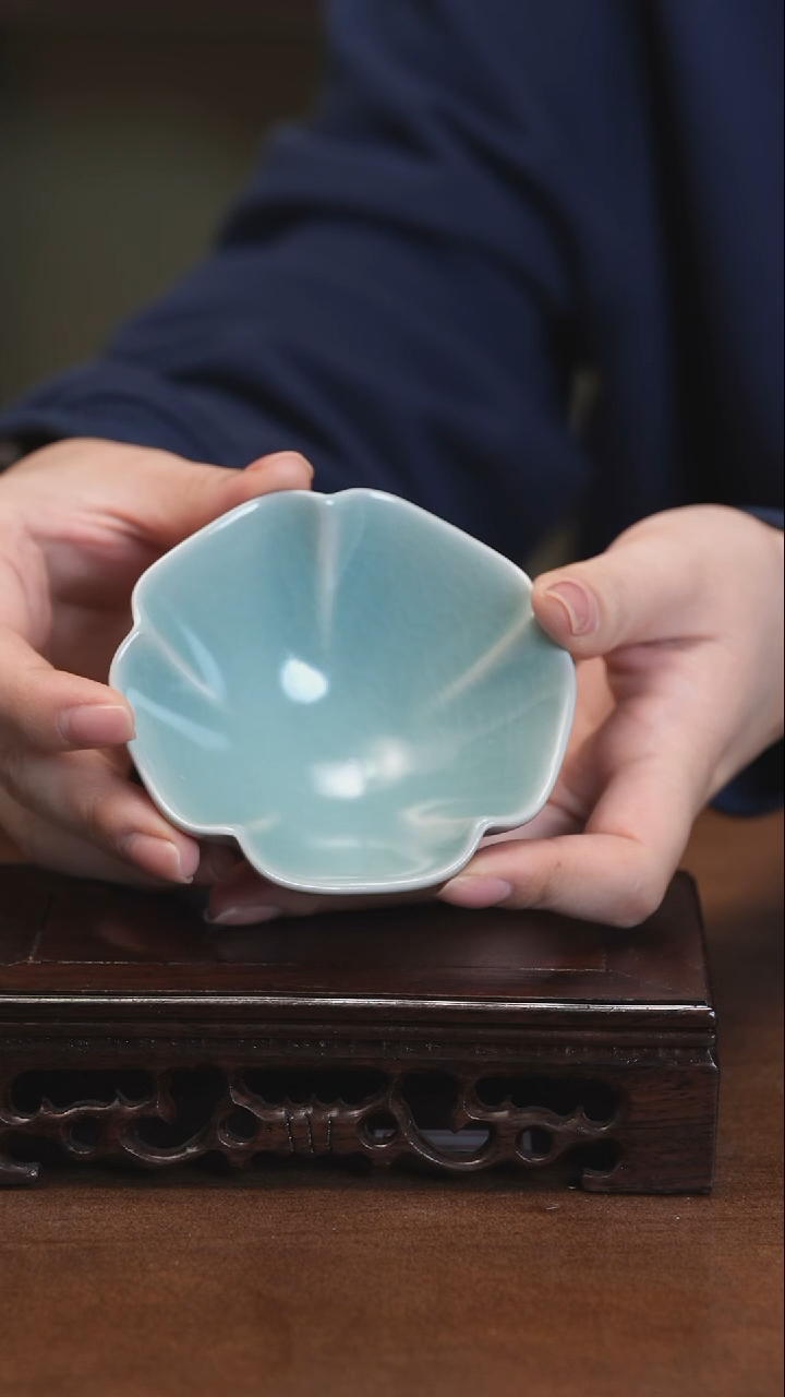 【闪购商品】清凉寺原产地手工汝瓷海棠杯