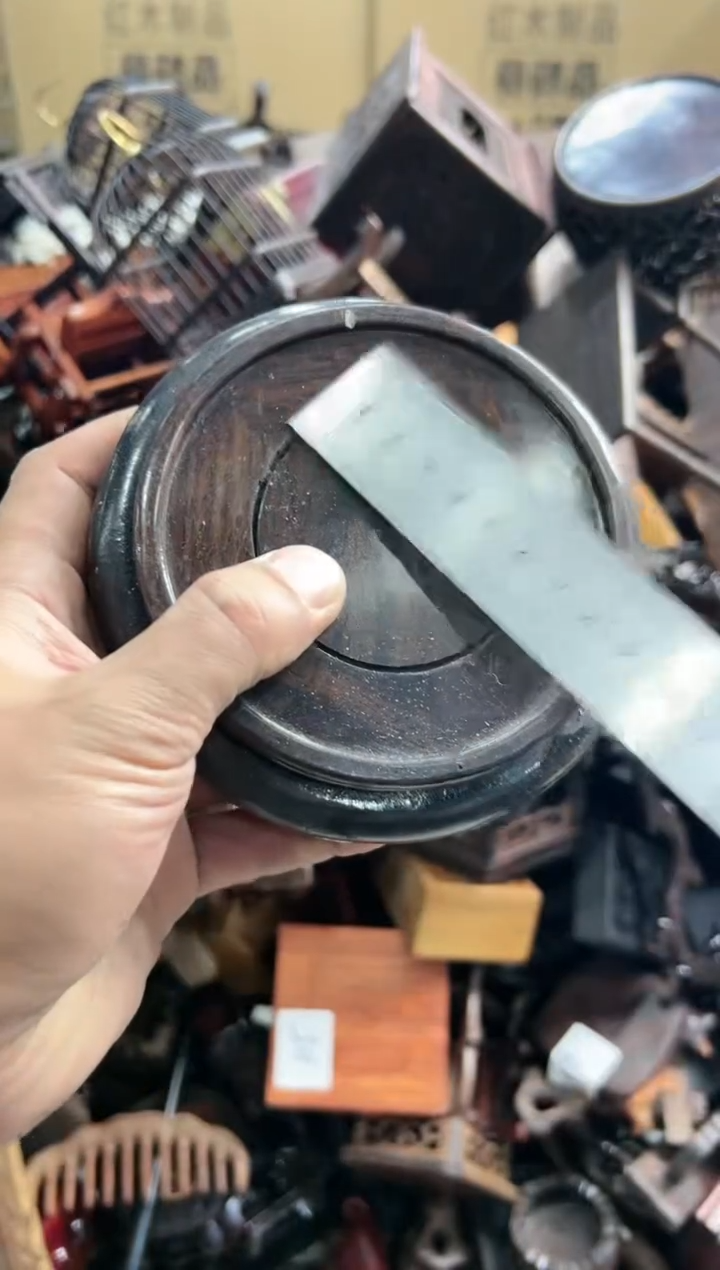 【闪购商品】香榧木585瑕疵底座花架摆件处理