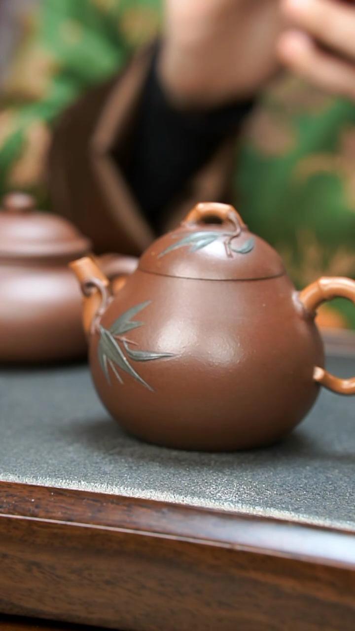 【闪购商品】紫砂茶壶紫泥竹叶壶