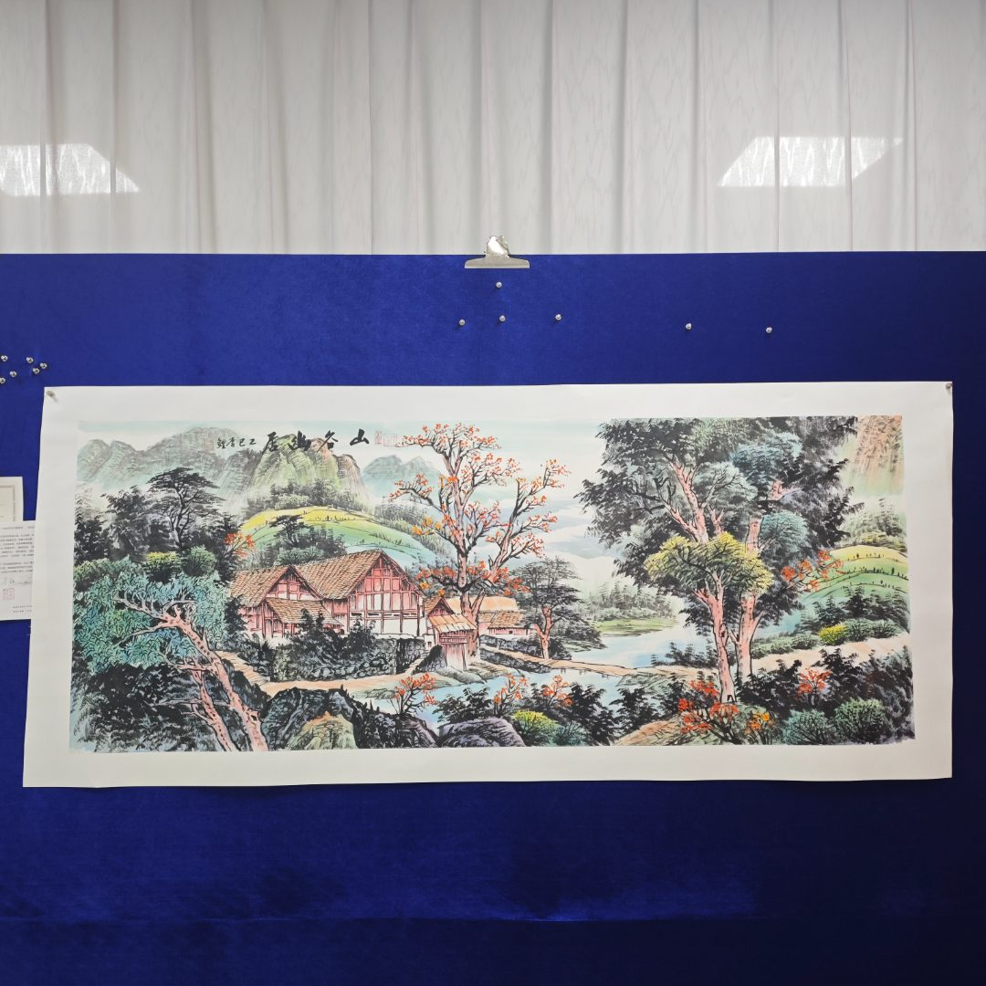 山谷幽居李鲤手绘作品画芯尺寸180cm*70cm