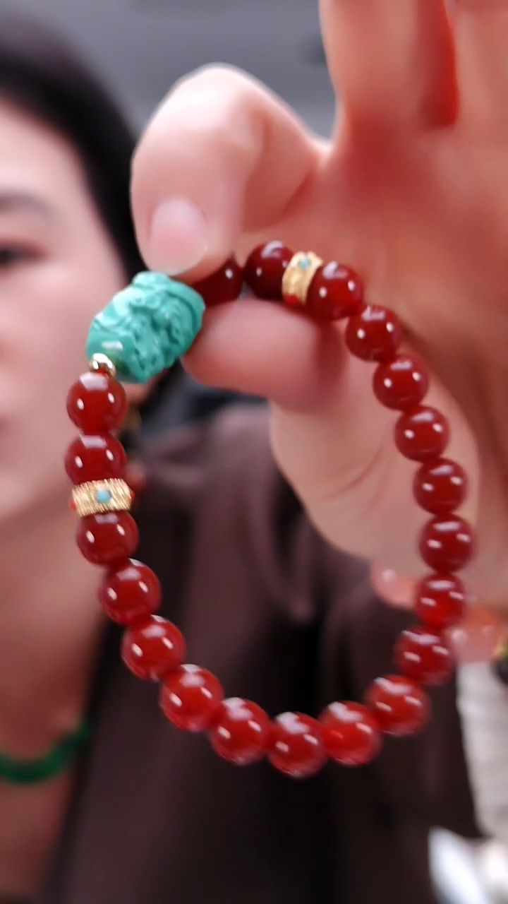 颈饰合金南红玛瑙1259手串